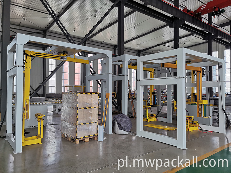 W pełni automatyczna owijarka / owijarka / automatyczna owijarka do palet z ramieniem obrotowym